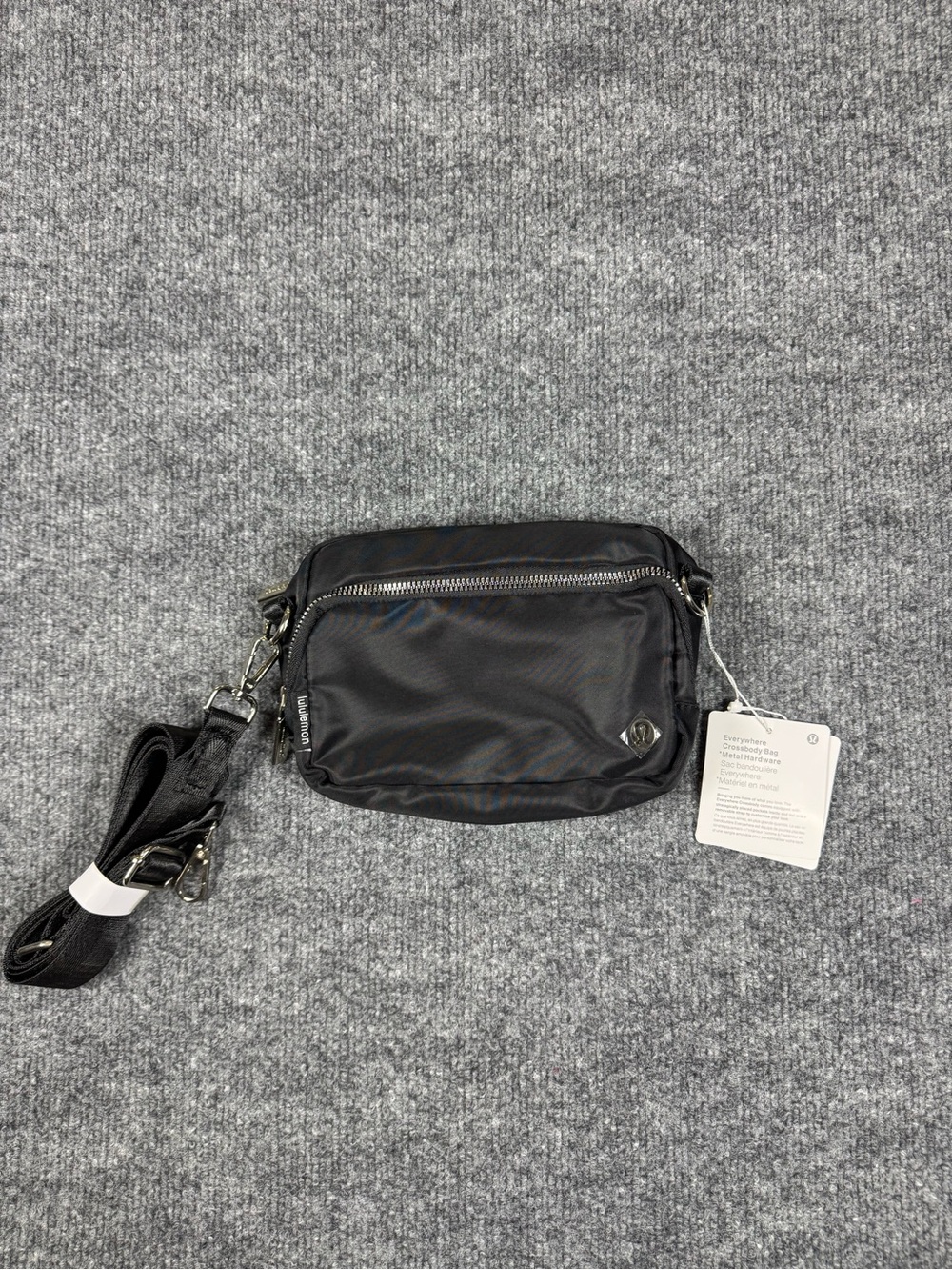 lululemon athletica Black Nylon Crossbody Bag